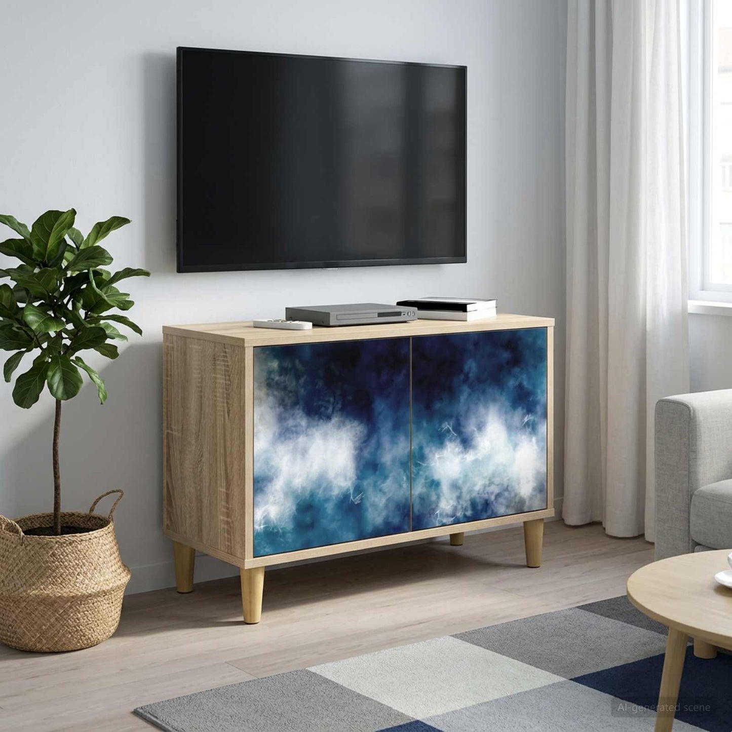 vidaXL TV Cabinet RAALTE 69 x 33 x 50 cm Sonoma Engineered Wood 1