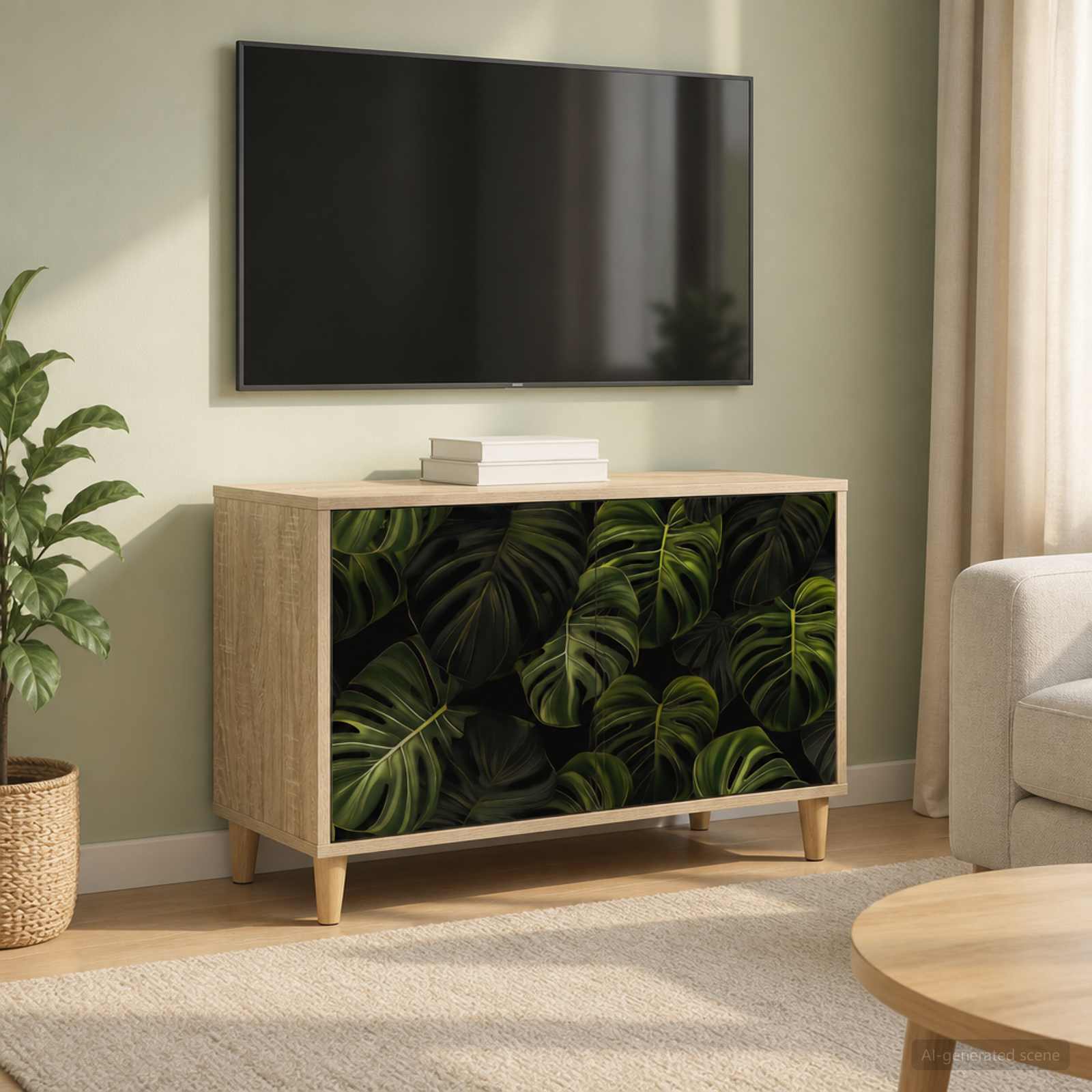 vidaXL TV Cabinet ELBURG 69 x 33 x 50 cm Sonoma Engineered Wood 1