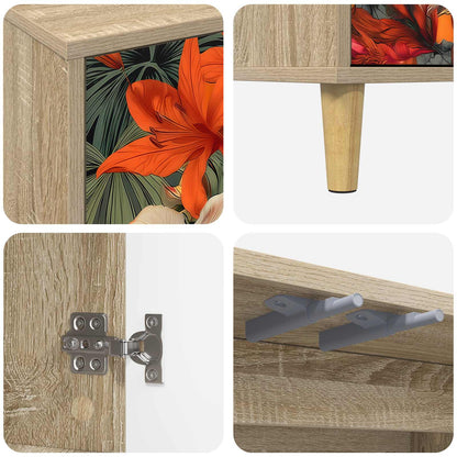 vidaXL TV Cabinet GENNEP 69 x 33 x 50 cm Sonoma Engineered Wood 6