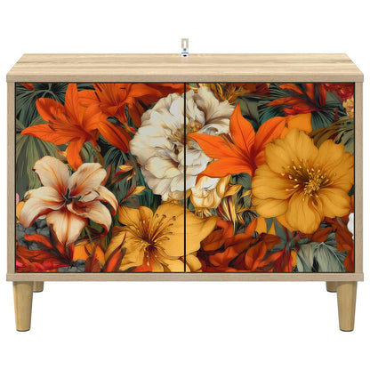 vidaXL TV Cabinet GENNEP 69 x 33 x 50 cm Sonoma Engineered Wood 4