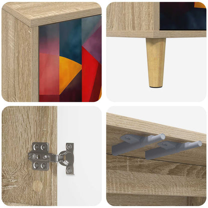 vidaXL TV Cabinet HEESCH 69 x 33 x 50 cm Sonoma Engineered Wood 6