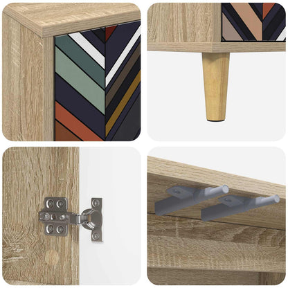 vidaXL TV Cabinet OMMEN 69 x 33 x 50 cm Sonoma Engineered Wood 6