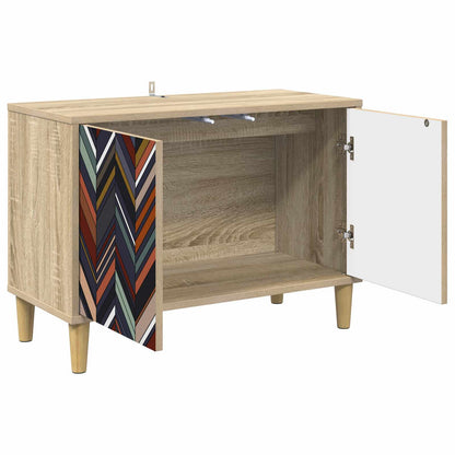 vidaXL TV Cabinet OMMEN 69 x 33 x 50 cm Sonoma Engineered Wood 3