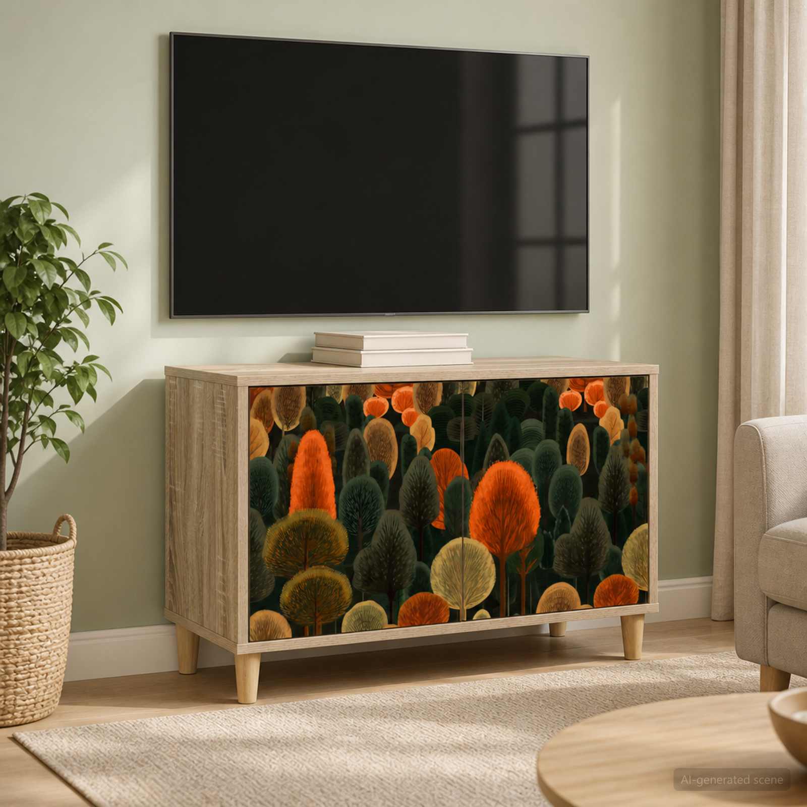vidaXL TV Cabinet ZAANDAM 69 x 33 x 50 cm Sonoma Engineered Wood 1