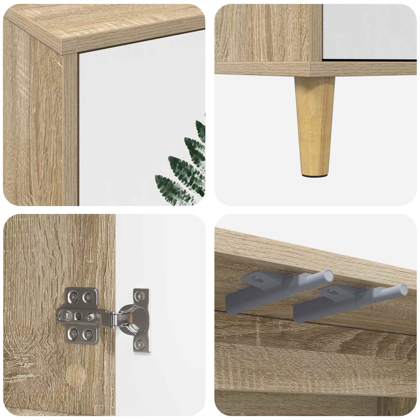vidaXL TV Cabinet HANAU 69 x 33 x 50 cm Sonoma Engineered Wood 6