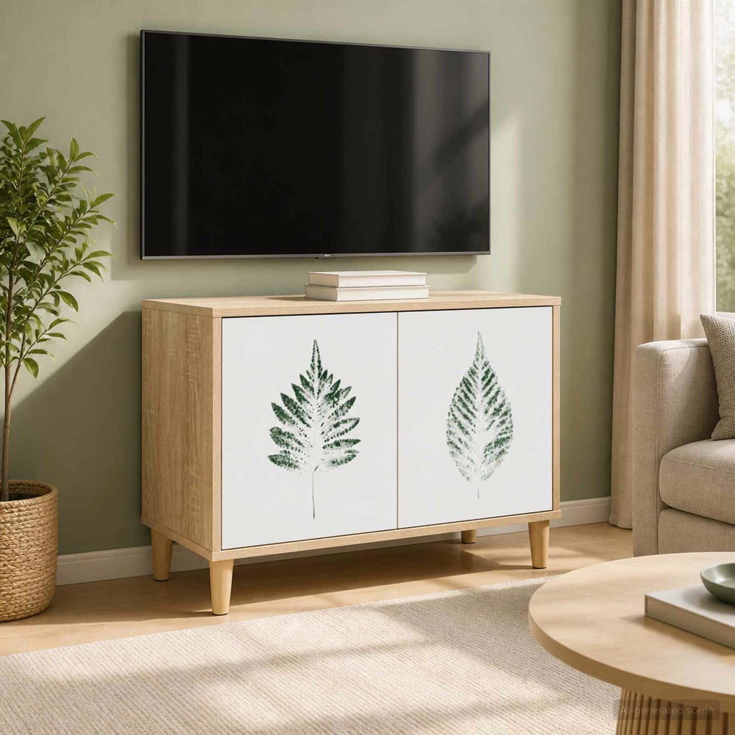 vidaXL TV Cabinet HANAU 69 x 33 x 50 cm Sonoma Engineered Wood 1