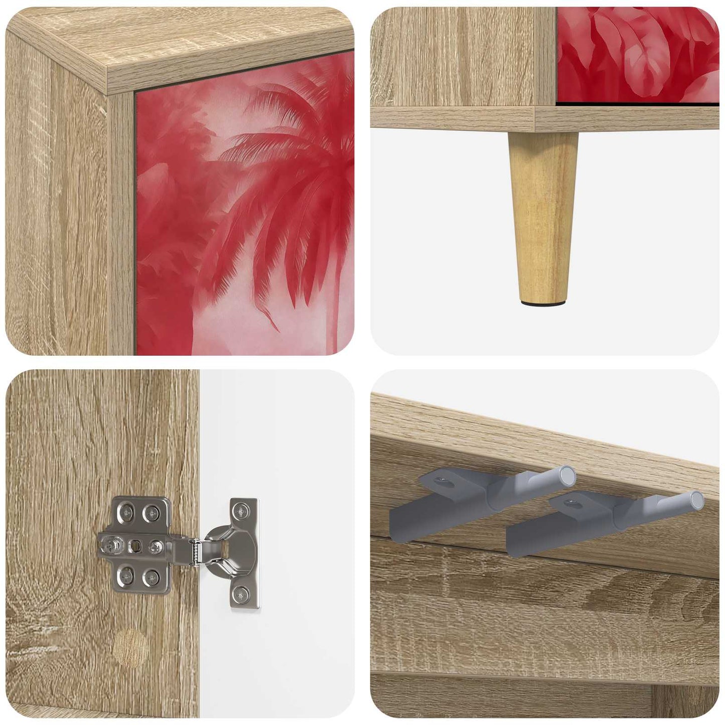 vidaXL TV Cabinet AACHEN 69 x 33 x 50 cm Sonoma Engineered Wood 6