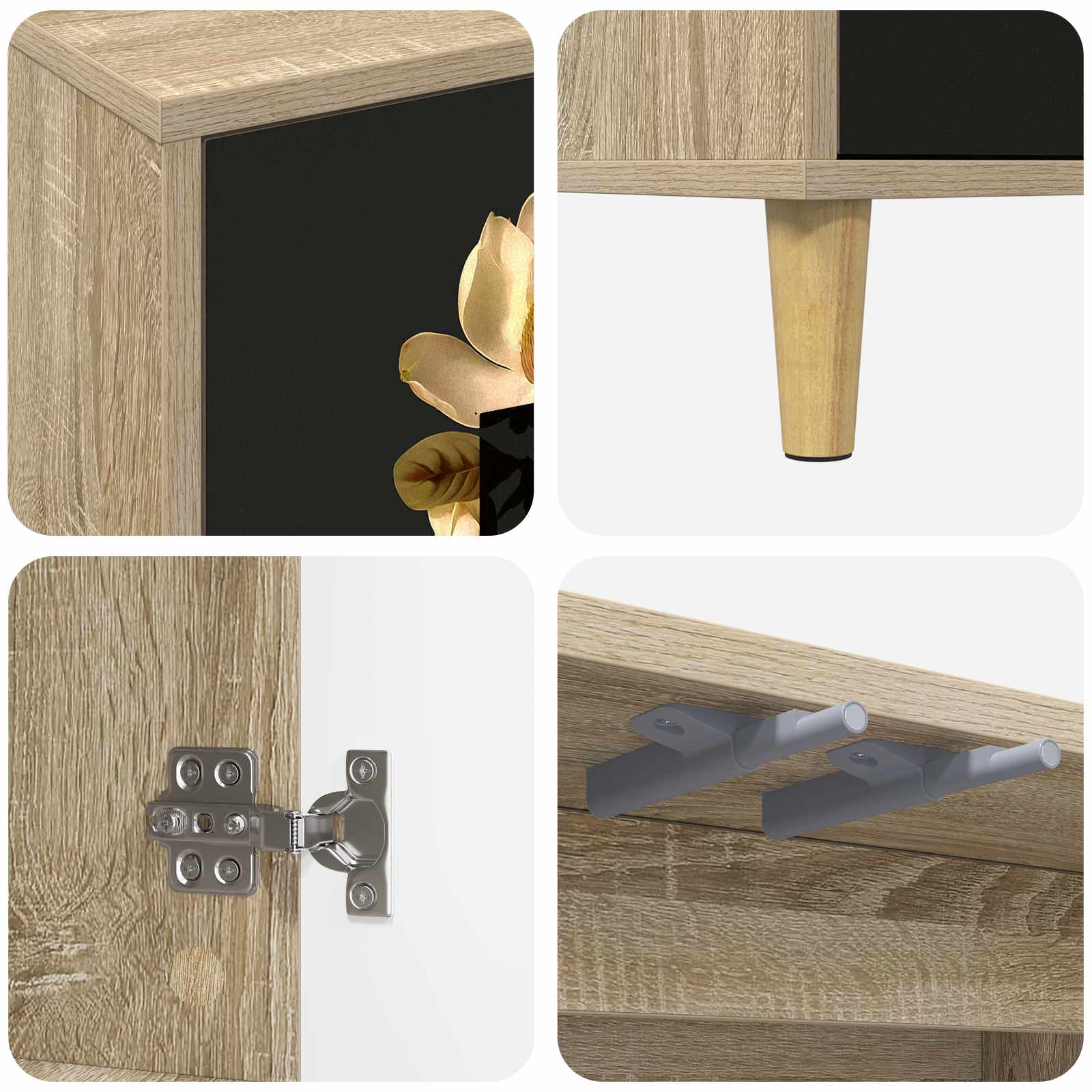 vidaXL TV Cabinet BREMEN 69 x 33 x 50 cm Sonoma Engineered Wood 6