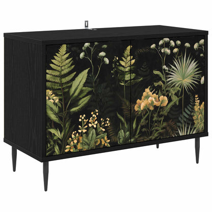 vidaXL TV Cabinet RHENEN 69 x 33 x 50.5 cm Black Oak Engineered Wood 2