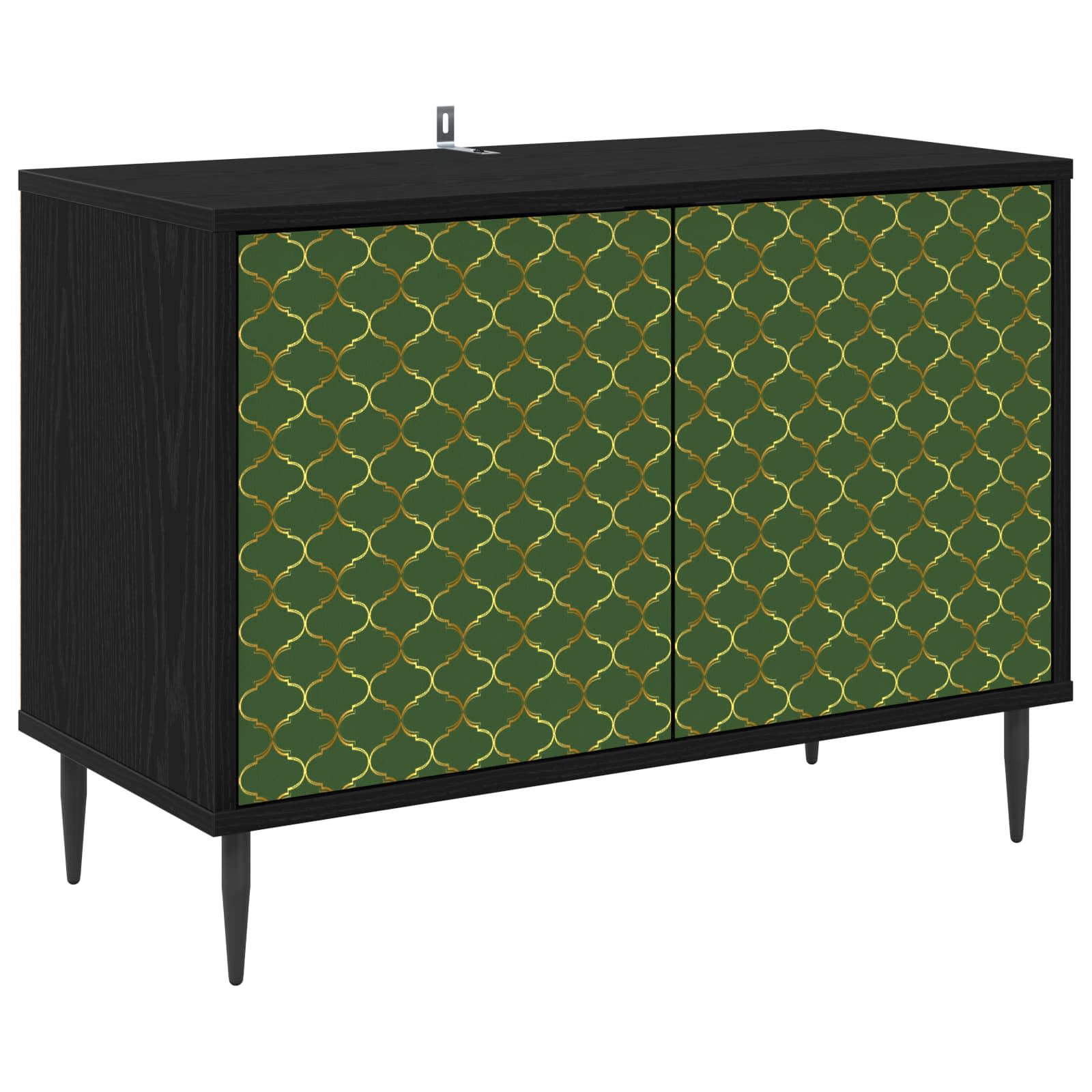 vidaXL TV Cabinet GELEEN 69 x 33 x 50.5 cm Black Oak Engineered Wood 2