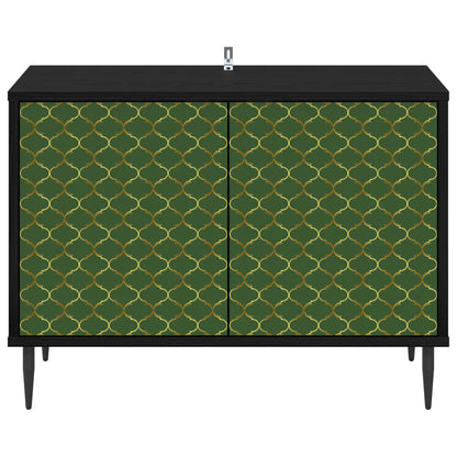 vidaXL TV Cabinet GELEEN 69 x 33 x 50.5 cm Black Oak Engineered Wood 4