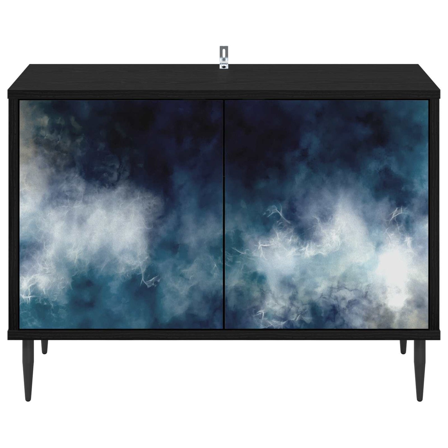 vidaXL TV Cabinet RAALTE 69 x 33 x 50.5 cm Black Oak Engineered Wood 4