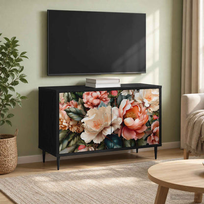 vidaXL TV Cabinet BORNE 69 x 33 x 50.5 cm Black Oak Engineered Wood 1