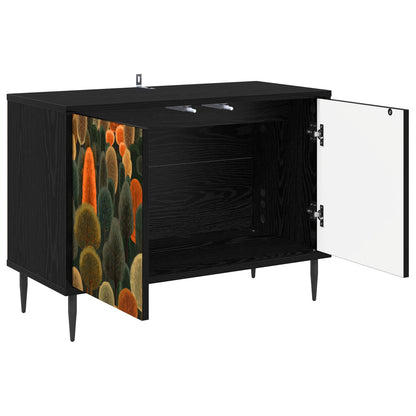 vidaXL TV Cabinet ZAANDAM 69 x 33 x 50.5 cm Black Oak Engineered Wood 3