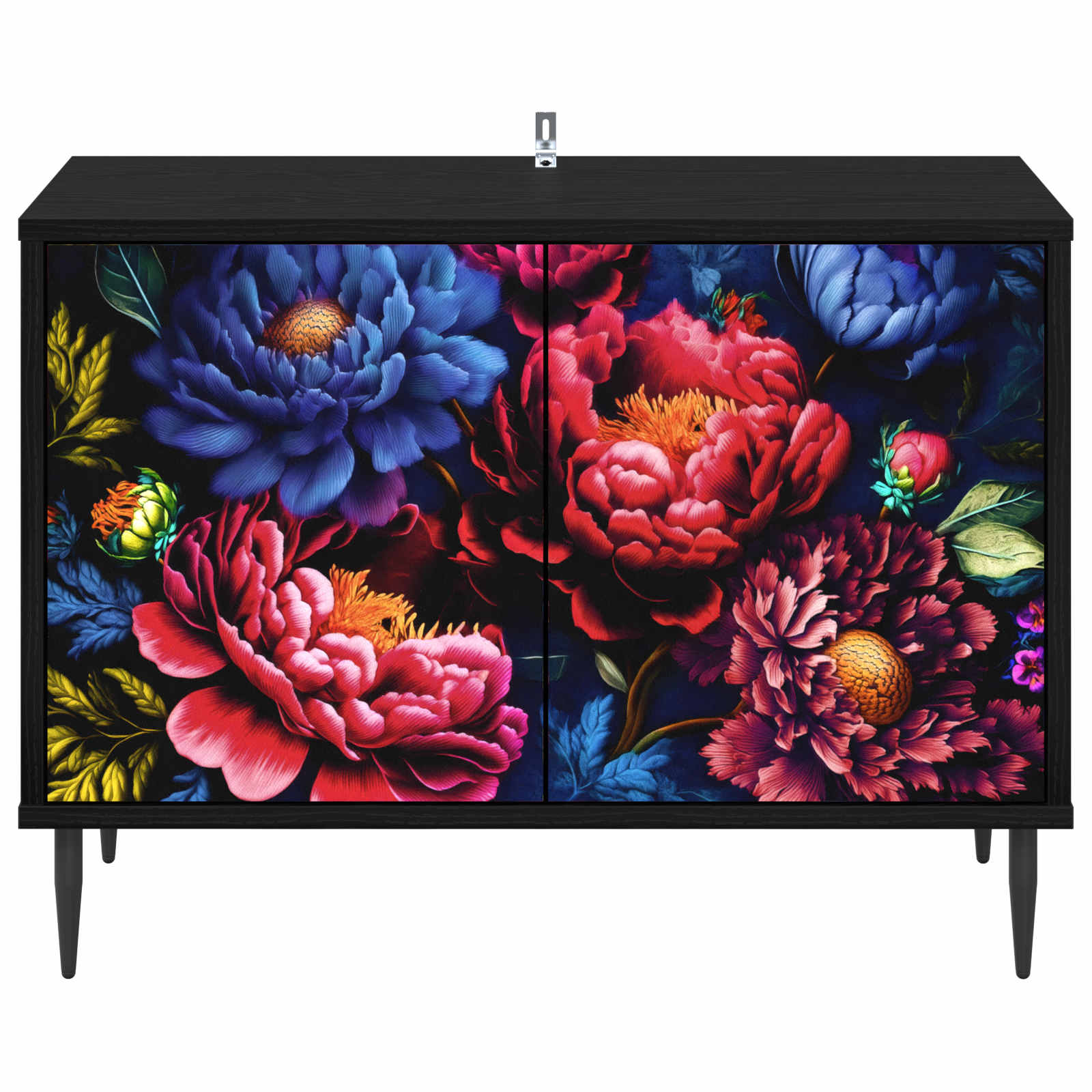 vidaXL TV Cabinet KIEL 69 x 33 x 50.5 cm Black Oak Engineered Wood 4