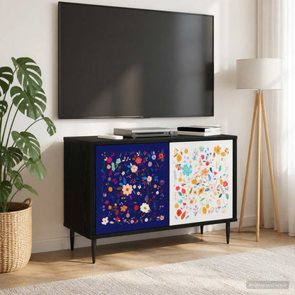 vidaXL TV Cabinet MAINZ 69 x 33 x 50.5 cm Black Oak Engineered Wood 1