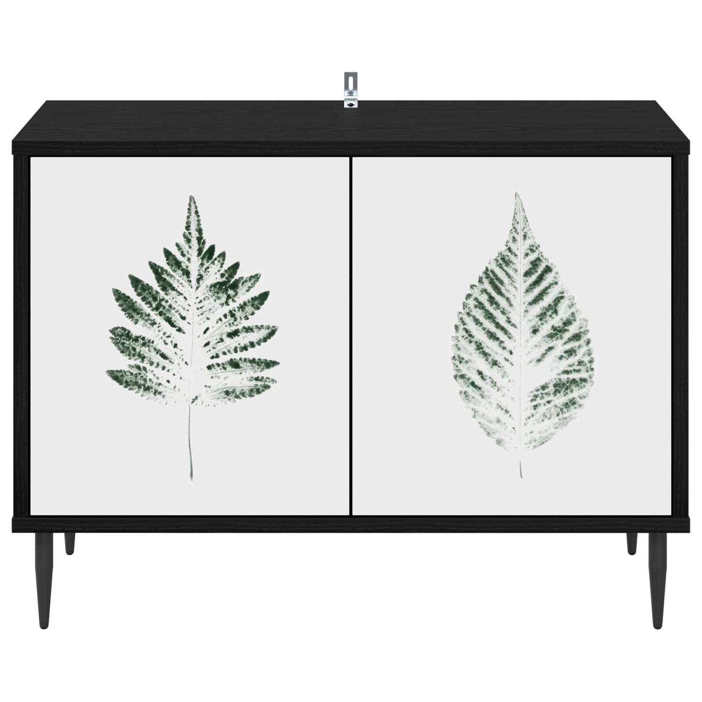 vidaXL TV Cabinet HANAU 69 x 33 x 50.5 cm Black Oak Engineered Wood 4