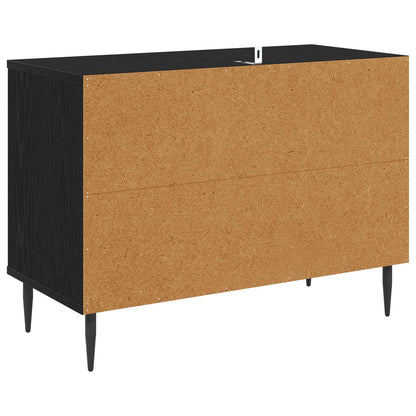 vidaXL TV Cabinet BREMEN 69 x 33 x 50.5 cm Black Oak Engineered Wood 5