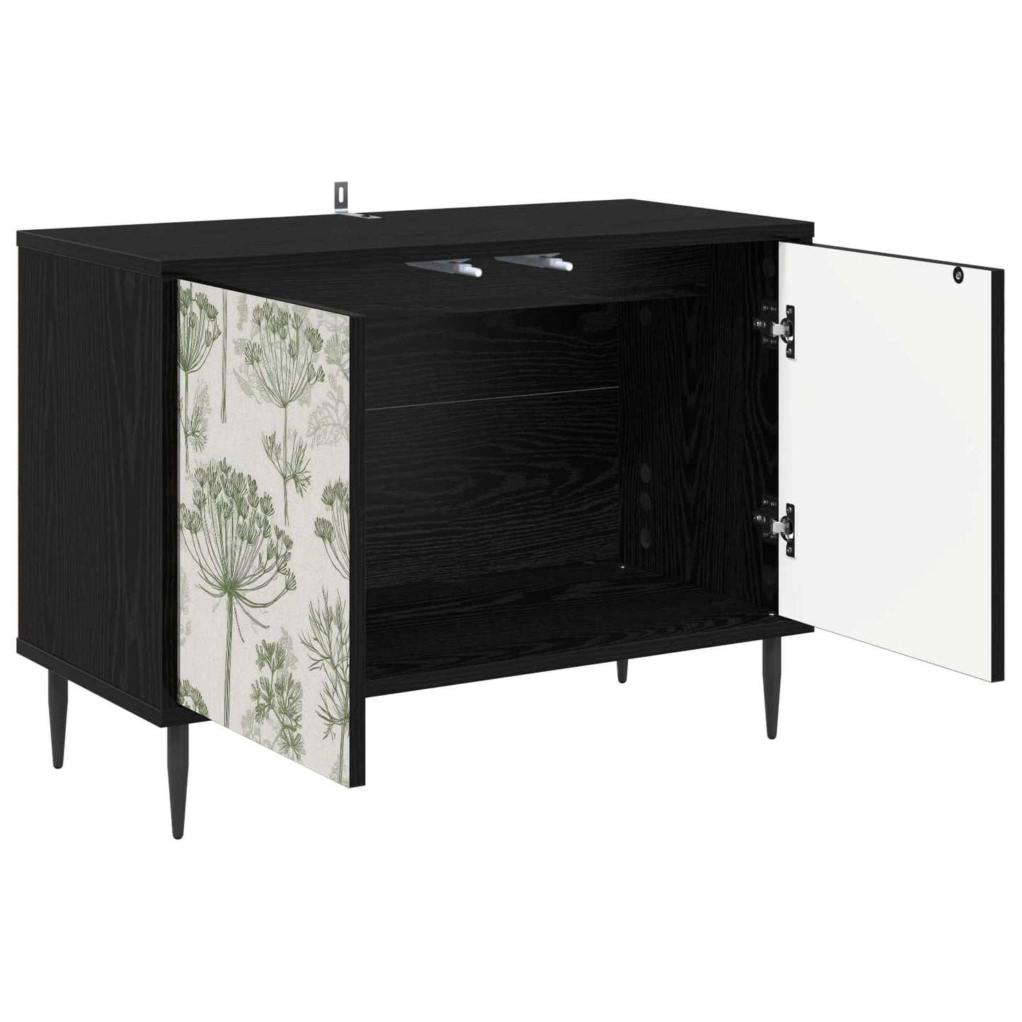 vidaXL TV Cabinet GOTHA 69 x 33 x 50.5 cm Black Oak Engineered Wood 3