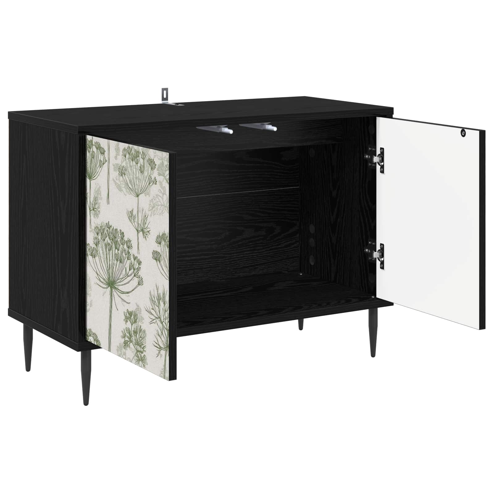 vidaXL TV Cabinet GOTHA 69 x 33 x 50.5 cm Black Oak Engineered Wood 3