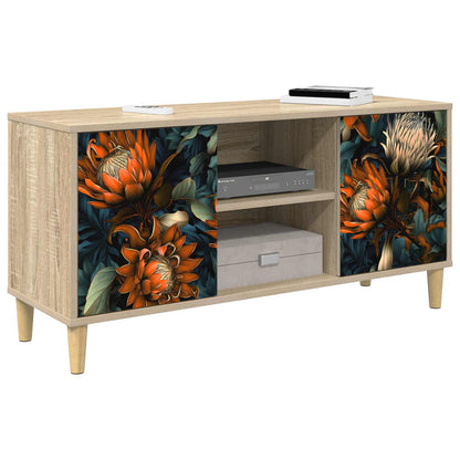 TV Cabinet BONN 102 x 33 x 50 cm Sonoma Engineered Wood Orange print