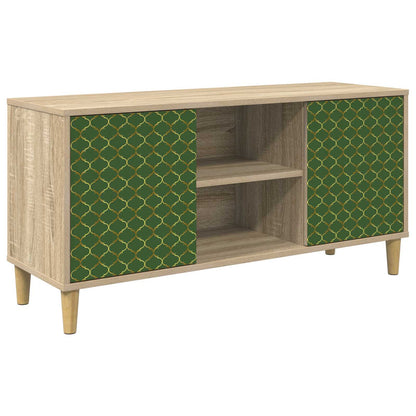 TV Cabinet BONN 102 x 33 x 50 cm Sonoma Engineered Wood Emerald geometric print