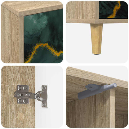 vidaXL TV Cabinet WIJHE 102 x 33 x 50 cm Sonoma Engineered Wood 6