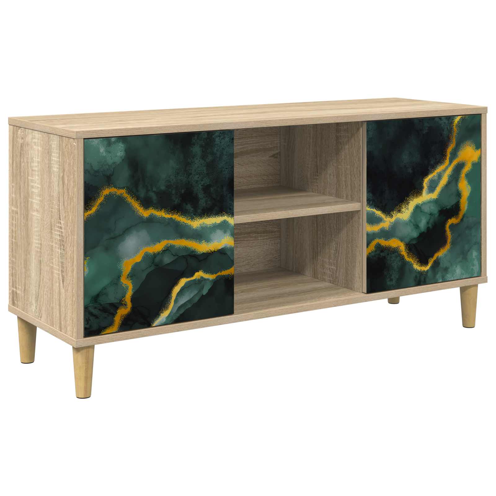 vidaXL TV Cabinet WIJHE 102 x 33 x 50 cm Sonoma Engineered Wood 2