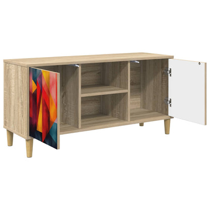 TV Cabinet BONN 102 x 33 x 50 cm Sonoma Engineered Wood Color block print