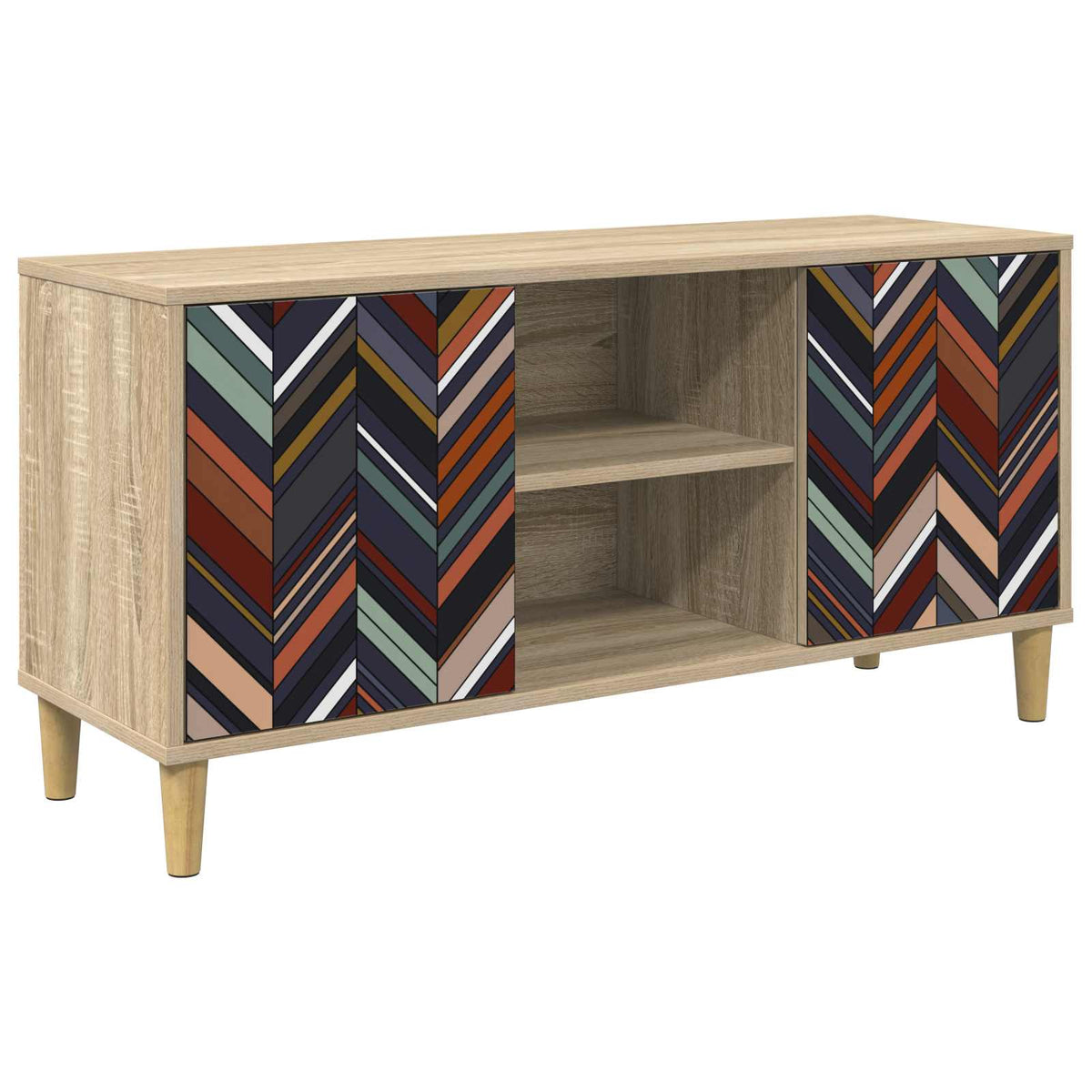 TV Cabinet BONN 102 x 33 x 50 cm Sonoma Engineered Wood Geometric print