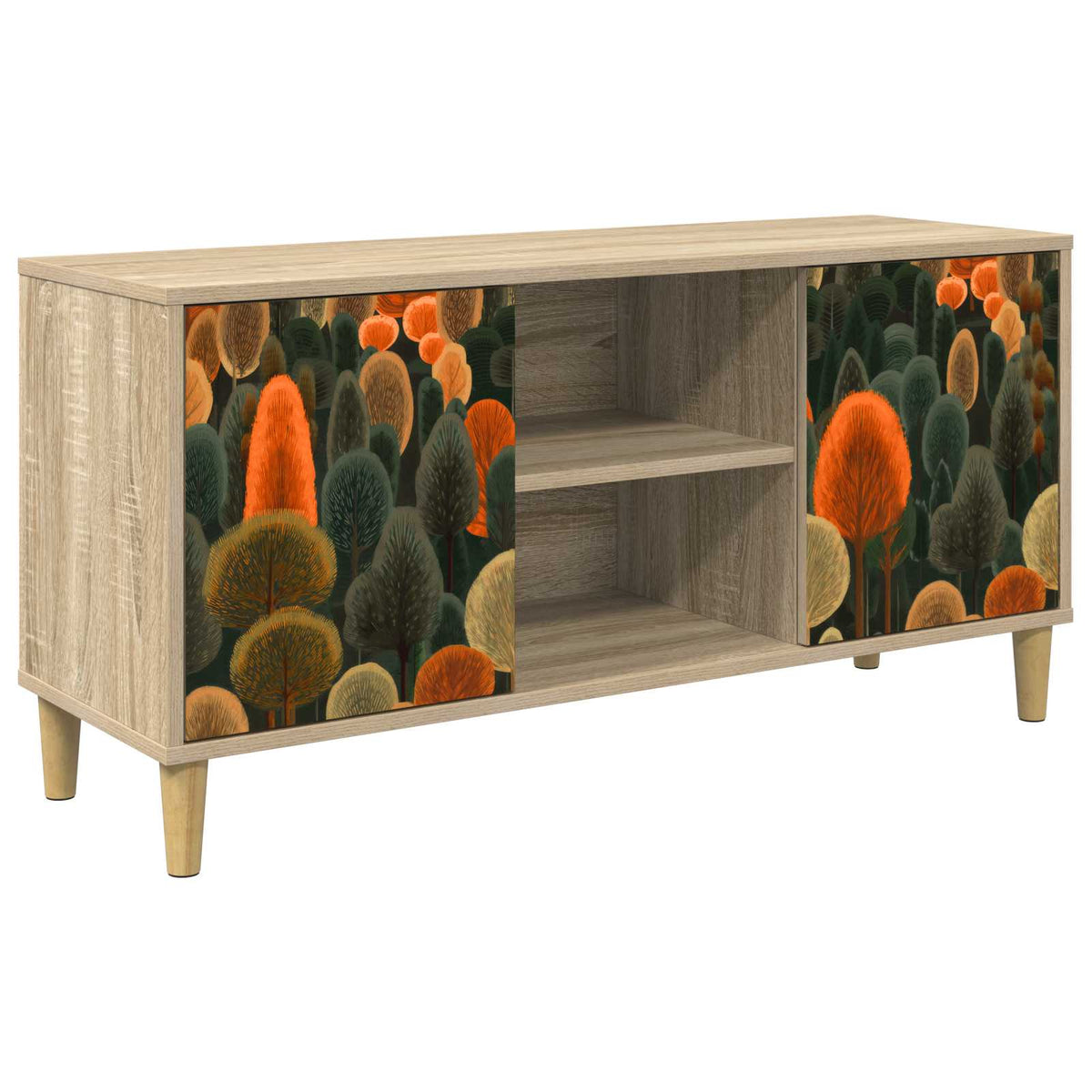 TV Cabinet BONN 102 x 33 x 50 cm Sonoma Engineered Wood Forest print