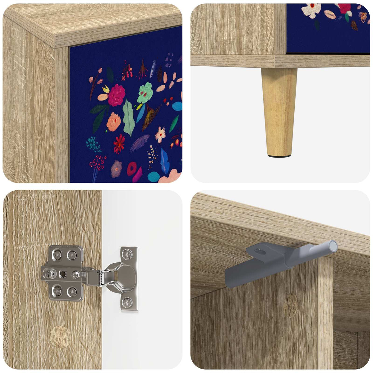 vidaXL TV Cabinet MAINZ 102 x 33 x 50 cm Sonoma Engineered Wood 6
