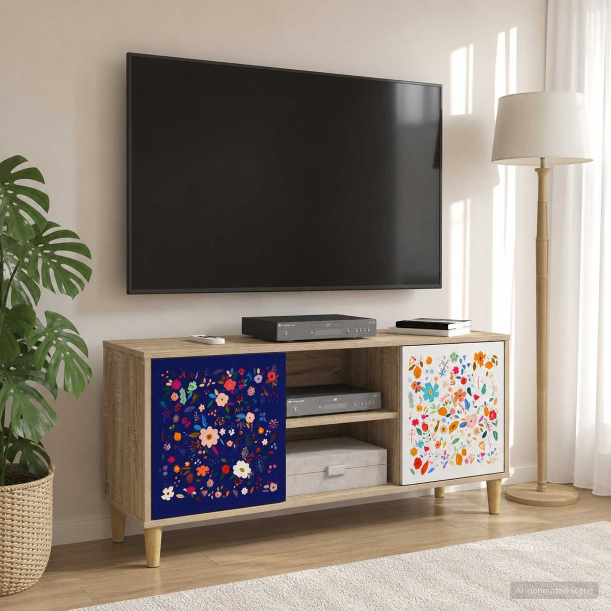vidaXL TV Cabinet MAINZ 102 x 33 x 50 cm Sonoma Engineered Wood 1