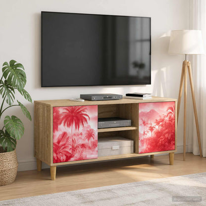 vidaXL TV Cabinet AACHEN 102 x 33 x 50 cm Sonoma Engineered Wood 1