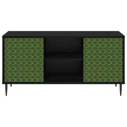 vidaXL TV Cabinet GELEEN 102 x 33 x 51 cm Black Oak Engineered Wood 4