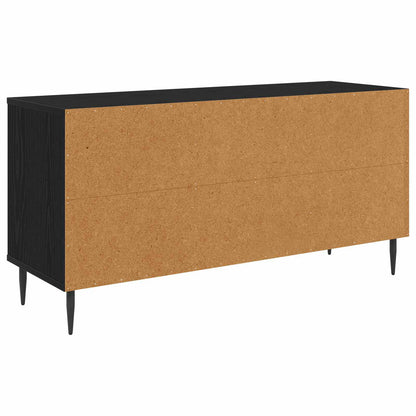vidaXL TV Cabinet OMMEN 102 x 33 x 51 cm Black Oak Engineered Wood 5