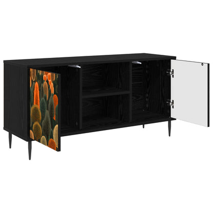 TV Cabinet BONN 102 x 33 x 51 cm Black Oak Engineered Wood Forest print