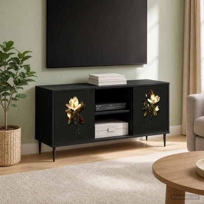 vidaXL TV Cabinet BREMEN 102 x 33 x 51 cm Black Oak Engineered Wood 1