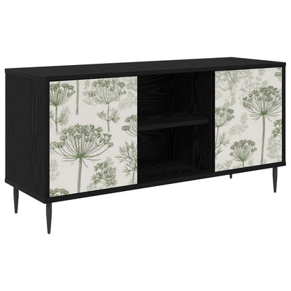 vidaXL TV Cabinet GOTHA 102 x 33 x 51 cm Black Oak Engineered Wood 2