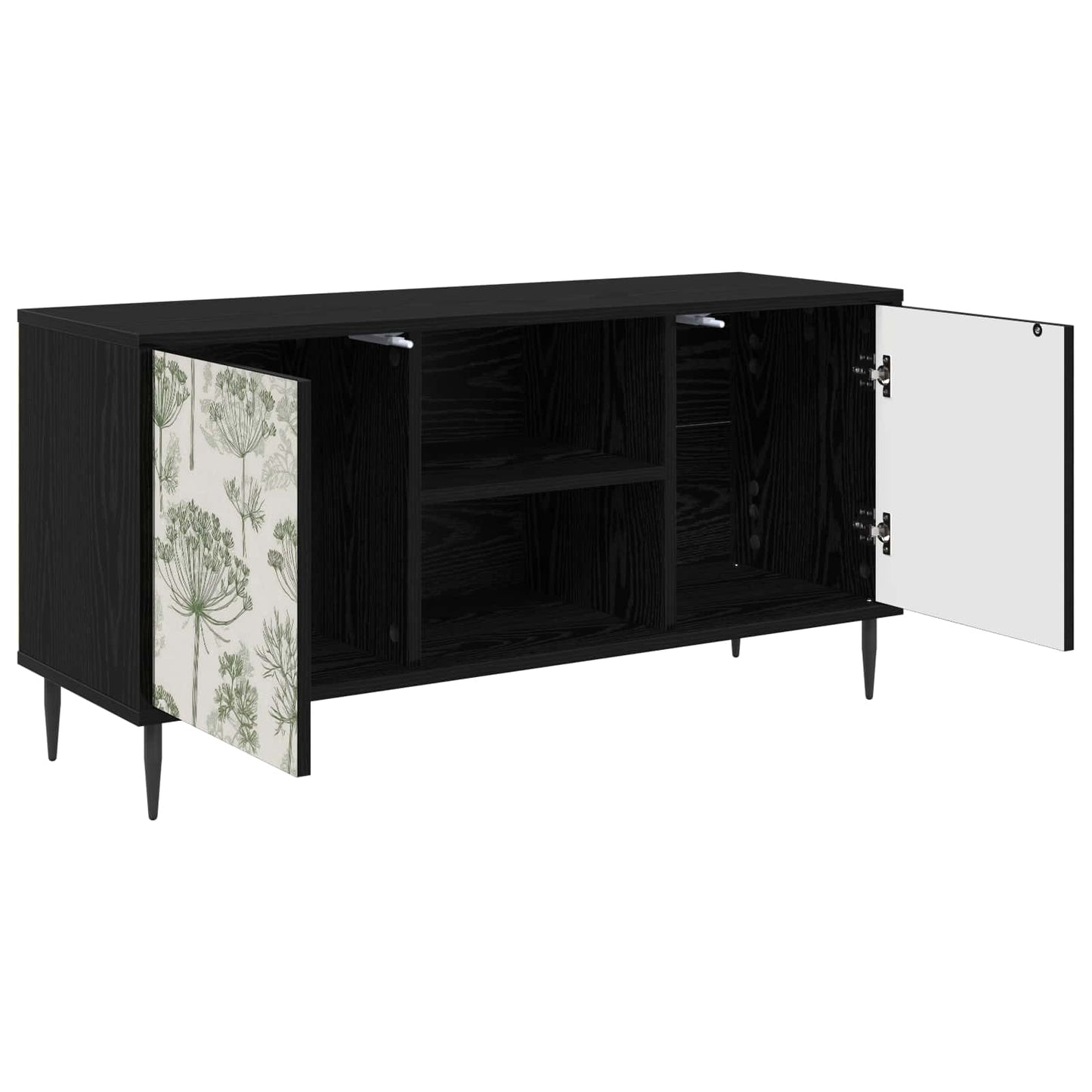 vidaXL TV Cabinet GOTHA 102 x 33 x 51 cm Black Oak Engineered Wood 3