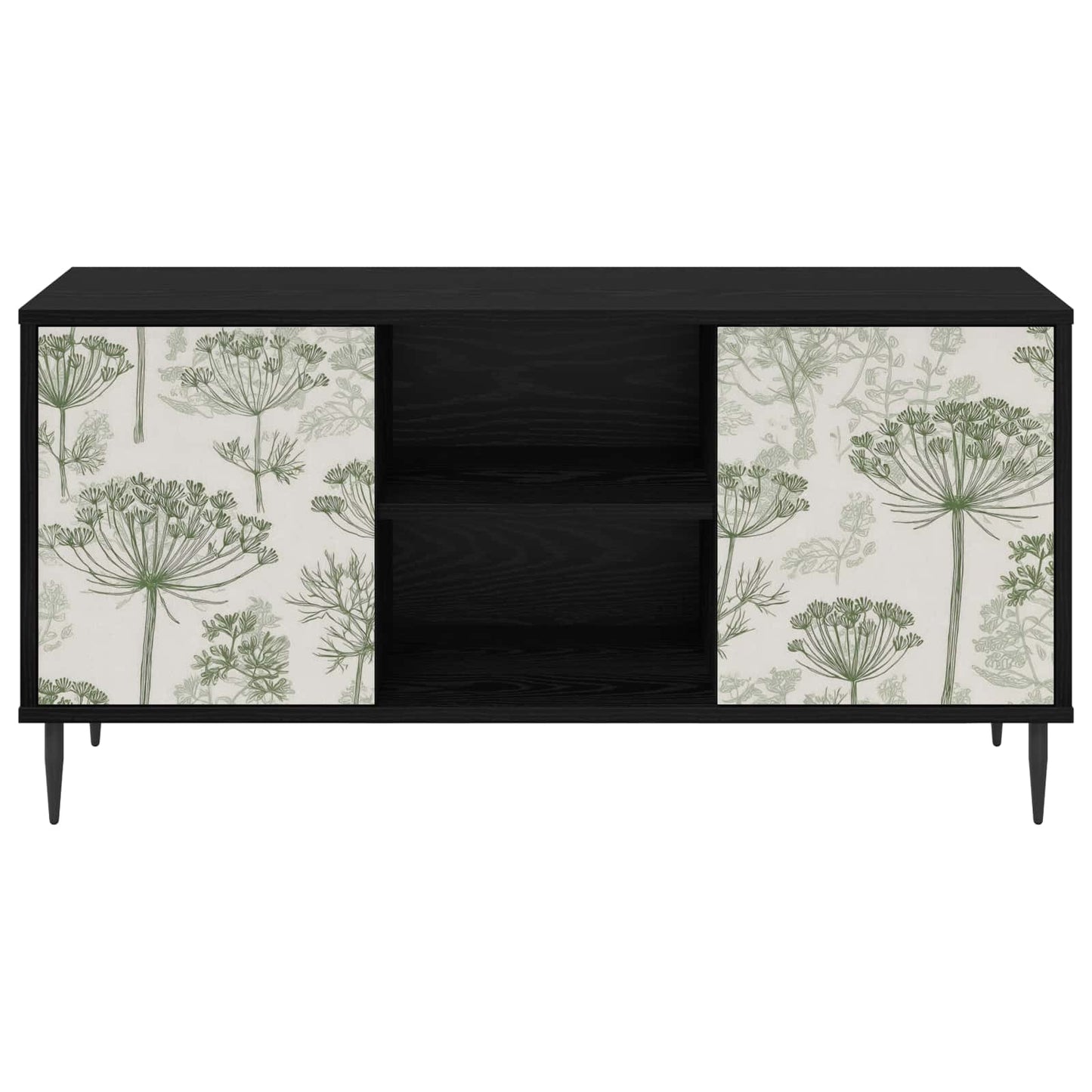 vidaXL TV Cabinet GOTHA 102 x 33 x 51 cm Black Oak Engineered Wood 4