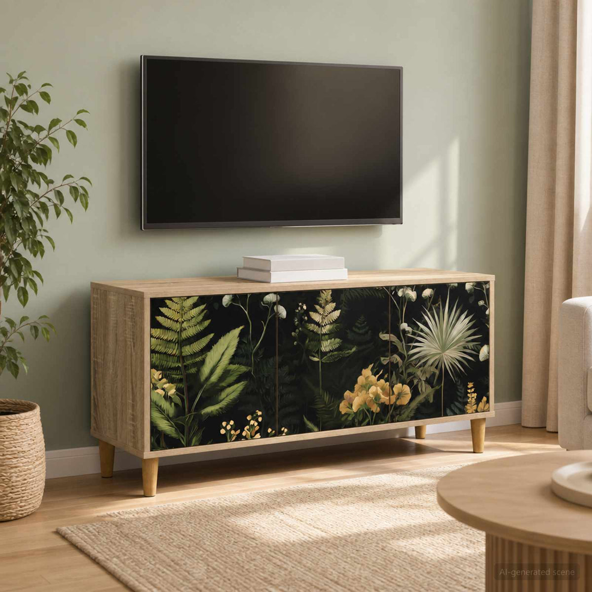 vidaXL TV Cabinet RHENEN 102 x 33 x 50 cm Sonoma Engineered Wood 1
