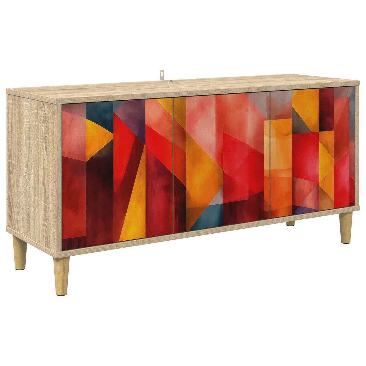 vidaXL TV Cabinet HEESCH 102 x 33 x 50 cm Sonoma Engineered Wood 2