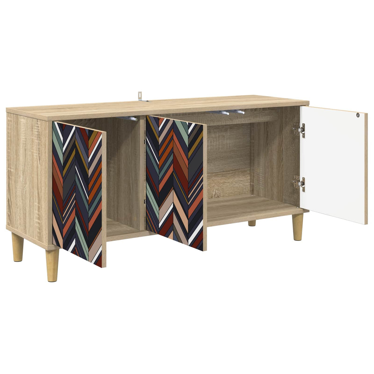 TV Cabinet BONN 102 x 33 x 50 cm Sonoma Engineered Wood Geometric print