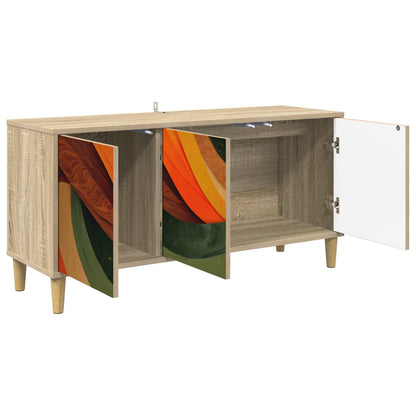 TV Cabinet BONN 102 x 33 x 50 cm Sonoma Engineered Wood Retro wave print