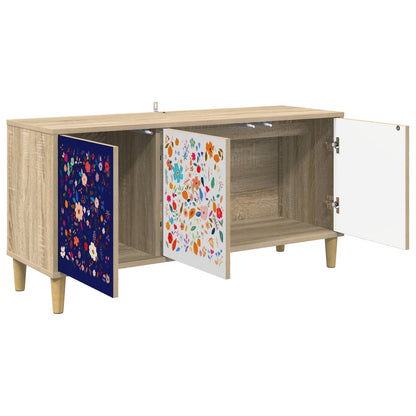 TV Cabinet BONN 102 x 33 x 50 cm Sonoma Engineered Wood Floral print