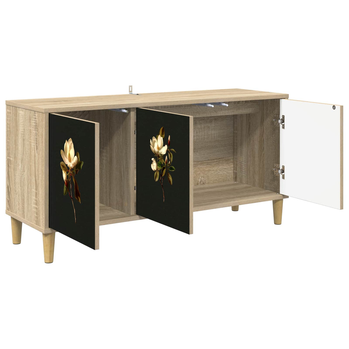 TV Cabinet BONN 102 x 33 x 50 cm Sonoma Engineered Wood Magnolia print