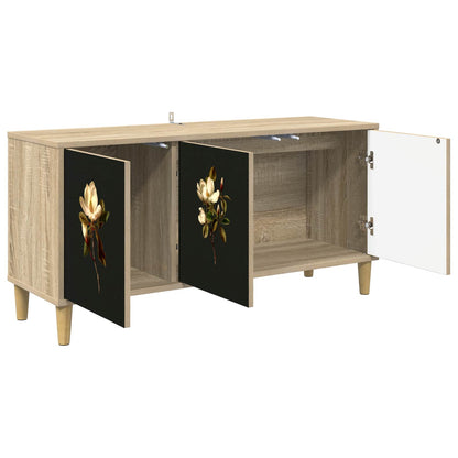 TV Cabinet BONN 102 x 33 x 50 cm Sonoma Engineered Wood Magnolia print