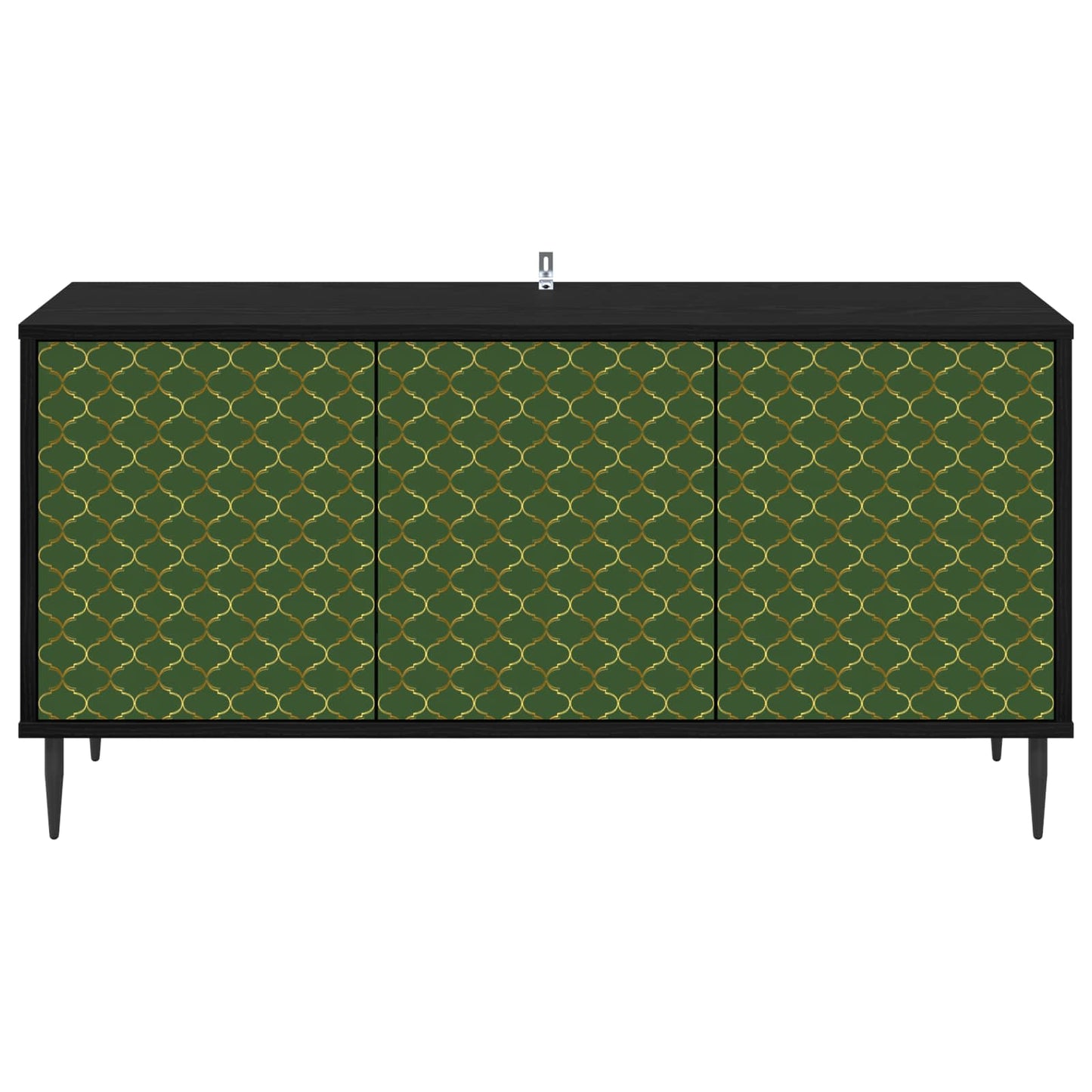 vidaXL TV Cabinet GELEEN 102 x 33 x 51 cm Black Oak Engineered Wood 4