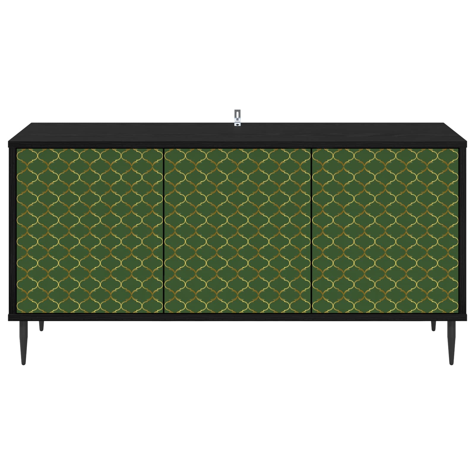 vidaXL TV Cabinet GELEEN 102 x 33 x 51 cm Black Oak Engineered Wood 4